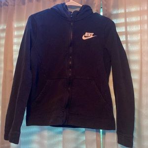 Nike zip up, black, youth large